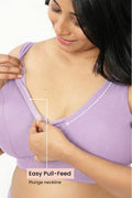 Sera Fine-Rib Bra - Lavender