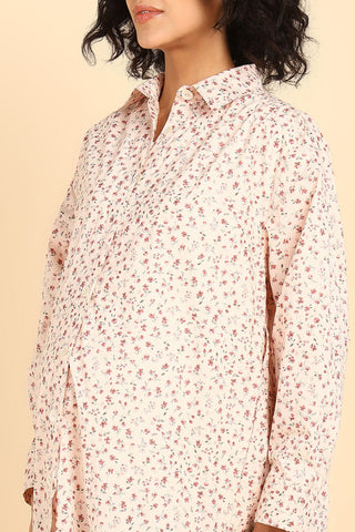 Swiss Dot Dobby 100% Cotton Shirt Dress