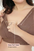 Sera Broad-Rib Bra - Mocha