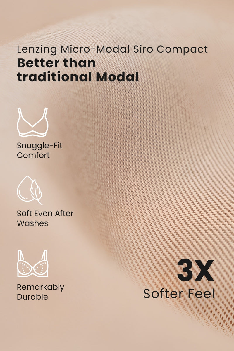 Natural Shape Modal Bra - Coral