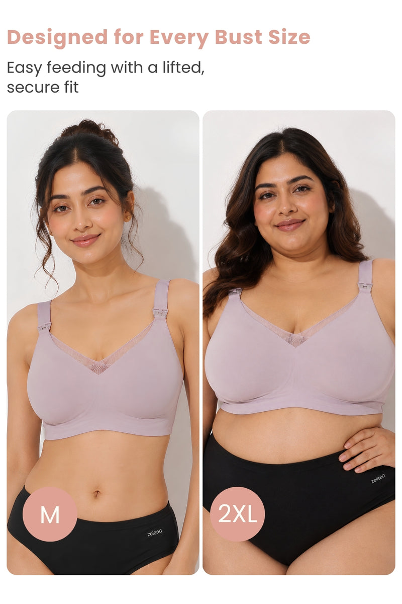 Sculpt & Lift Powermesh Nursing Bra - Lavender