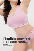 Natural Shape Fine Rib Bra - Pink