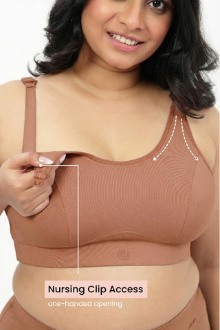SecureFit Cotton Non-Padded Feeding Bra - Skin