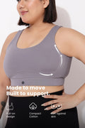 Sculpt & Lift Cotton Sports Bra - Grey