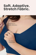 Natural Shape Fine Rib Bra - Airforce