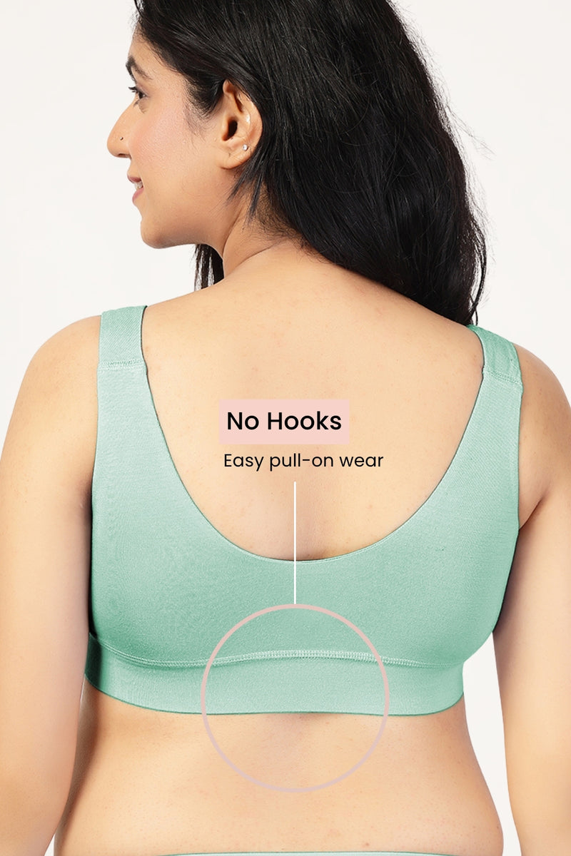 247 (Upgraded) Mint Green Modal Padded Maternity Feeding Bra