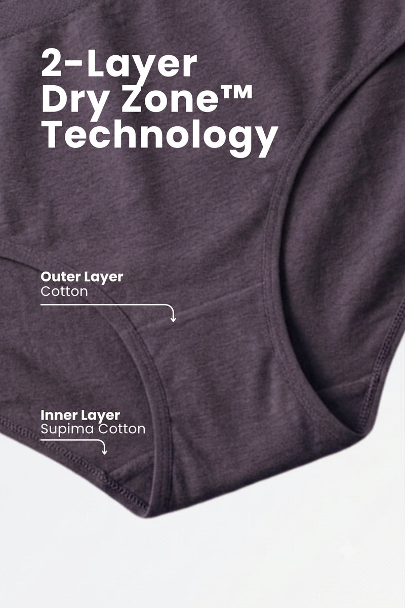 The Invisible Panty (Cotton | High Rise | Dark Grey)