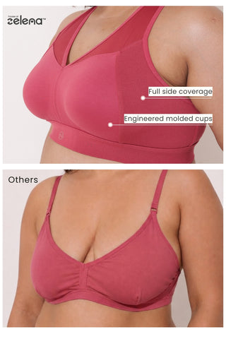 Sculpt & Lift Powermesh Bra - Red