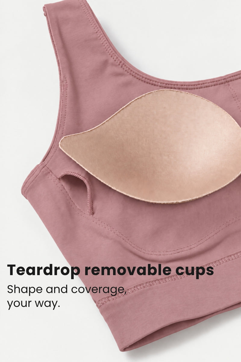 Sculpt & Lift Cotton Sports Bra - Hazel