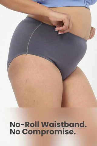 The Invisible Panty Pack Of 3 (Cotton | High Rise | Black, Dark Grey & Mauve)