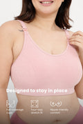 Riva Fine-Rib Cotton Feeding Bra - Rose Gold