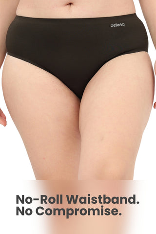 The Invisible Panty Pack Of 4 (Modal | Mid Rise | Black, Army Green, Mauve & Matcha)