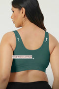 247 (Upgraded) Modal Padded Maternity Feeding Bra - Hunter Green