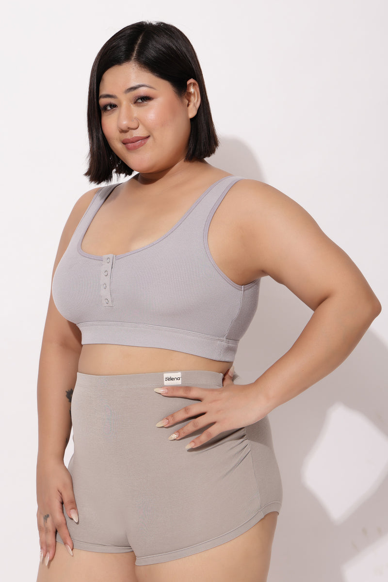 Cool Girl Nursing Bra - Grey