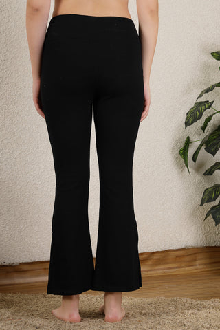 Black Fit & Flare Maternity Pants (Pregnancy & Postpartum)