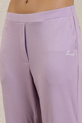 Lavender Flare Maternity Pants (Pregnancy & Postpartum)