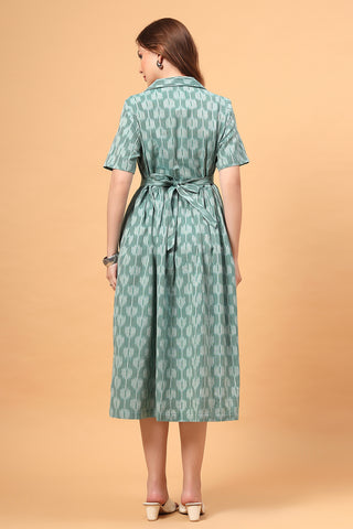 The Ira Zipless Feeding Dress-Sage Green Edition