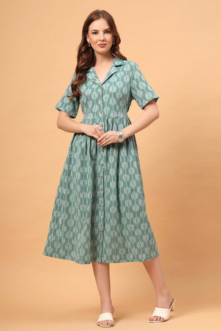 The Ira Zipless Feeding Dress-Sage Green Edition