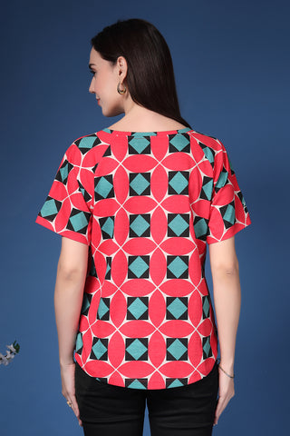 Red Feeding Top; side zip ensures simple and quick nursing.