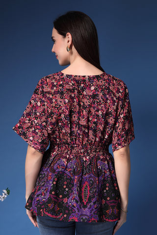 Close-up of multicolor Maternity Tops showing Zipless for easy nursing access.