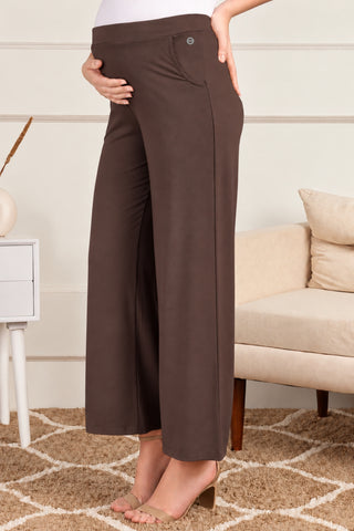 Dark Chocolate Zipless Top & Maternity Pajama Set