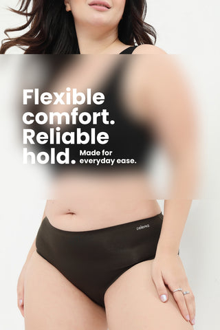 The Invisible Panty Pack Of 4 (Modal | Mid Rise | Black, Army Green, Mauve & Matcha)