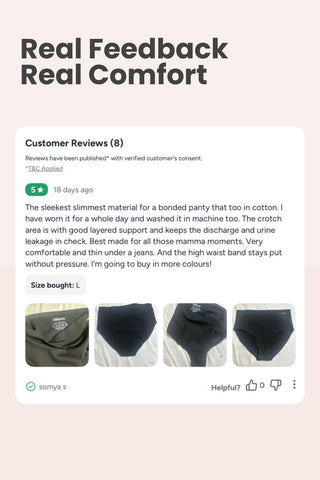 The Invisible Panty Pack Of 3 (Cotton | High Rise | Black, Dark Grey & Mauve)