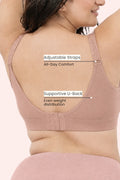 Lira Ribbed Cotton Nursing Padded Bra - Caramel