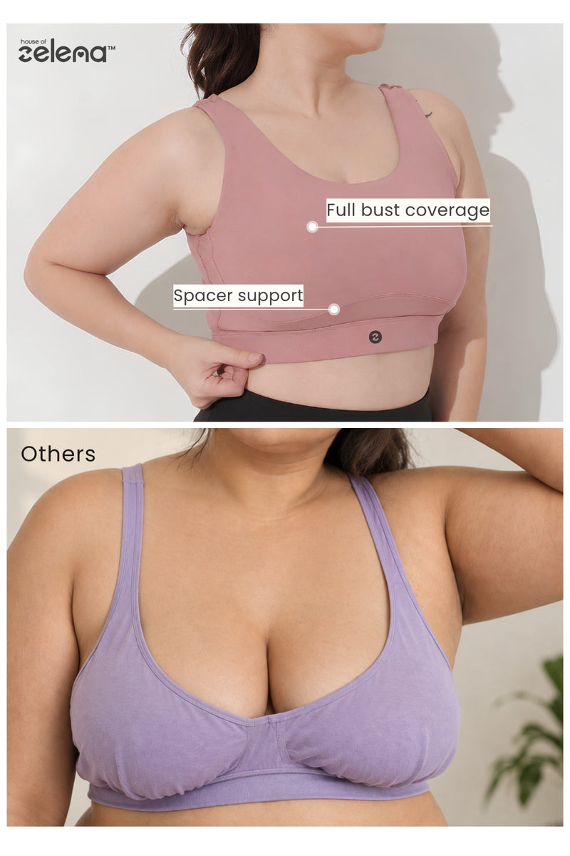 Sculpt & Lift Cotton Sports Bra - Hazel