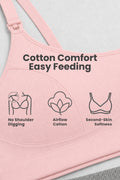 Riva Fine-Rib Cotton Feeding Bra - Rose Gold
