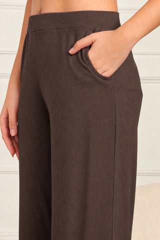 Dark Chocolate Zipless Top & Maternity Pajama Set