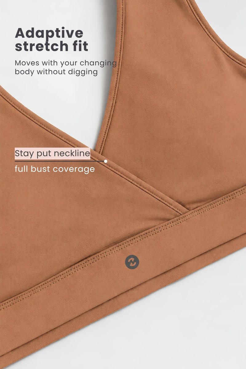 EasyMove non-padded Cotton Yoga Bra - Honey