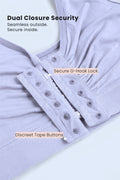 Ruched Tape-Button Nursing Bra - Mist
