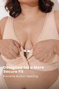 Ruched Modal Front-Open Bra with G-Hook - Nude Almond