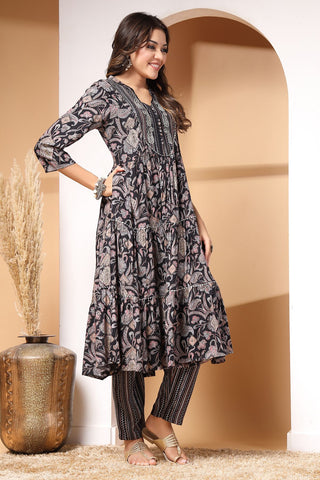 Midnight Muse Maternity Kurta Set