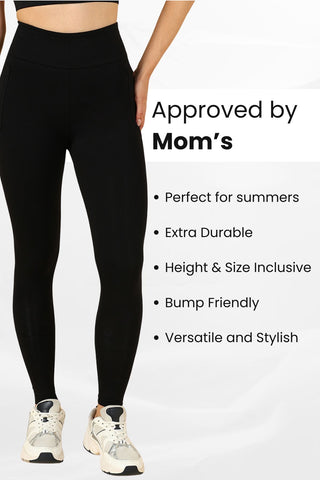 High Waist Black Mom Legging