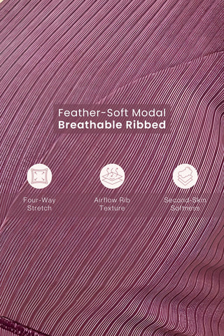 Sera Broad-Rib Bra - Blush