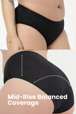  Mid-Rise Cotton Everyday Hipster (Pack of 3) (Black, Blush & Mist)