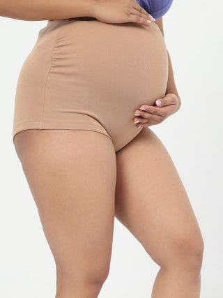 Pregnancy Cotton Panty (Pack of 4) (Black, Skin, M-Blue & Baby Pink)