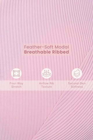 Sera Fine-Rib Bra - Pink