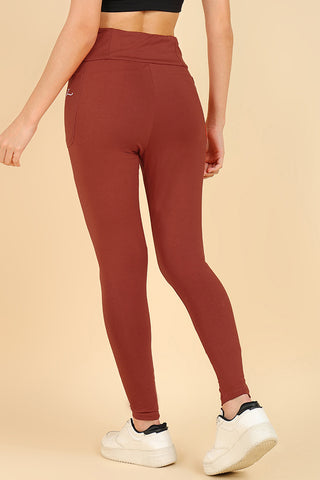 High Waist Rust Mom Legging