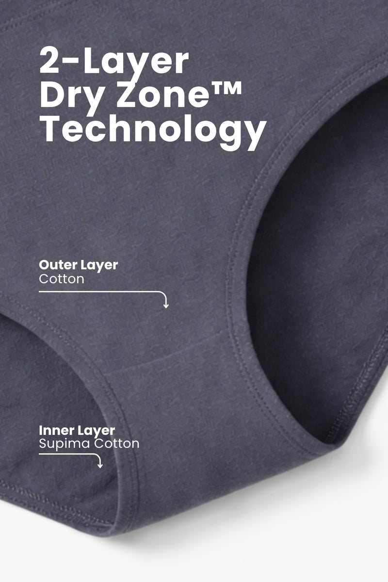 The Invisible Panty (Cotton | Mid Rise | Dark Grey)