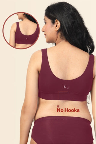 247 Maroon Padded Maternity Feeding Bra