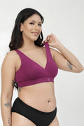 247 (Upgraded) Modal Padded Maternity Feeding Bra - Festival Fuchsia