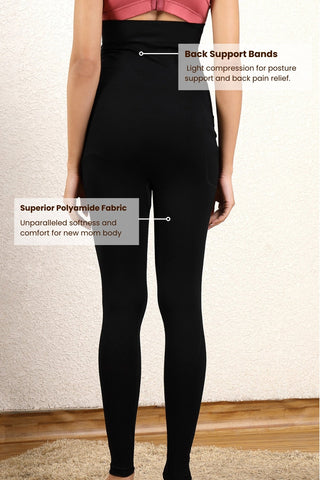 Black Floral Legging Outfit; pairs with tops and kurtis for a modest outfit.