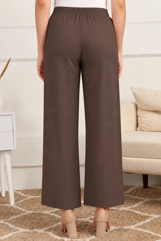 Dark Chocolate High Waist Maternity Palazzo