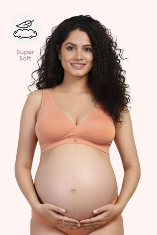 247 Coral Modal Padded Maternity Feeding Bra
