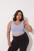 Sculpt & Lift Cotton Sports Bra - M-Blue