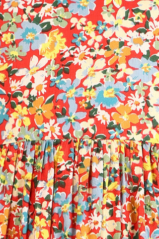 Detailed shot of the sleeves and cuff design on the Bloom Anarkali Kurti Kurti.