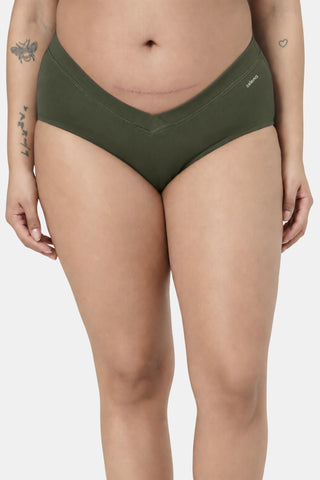 Modal C-Section Panty - Forest Green
